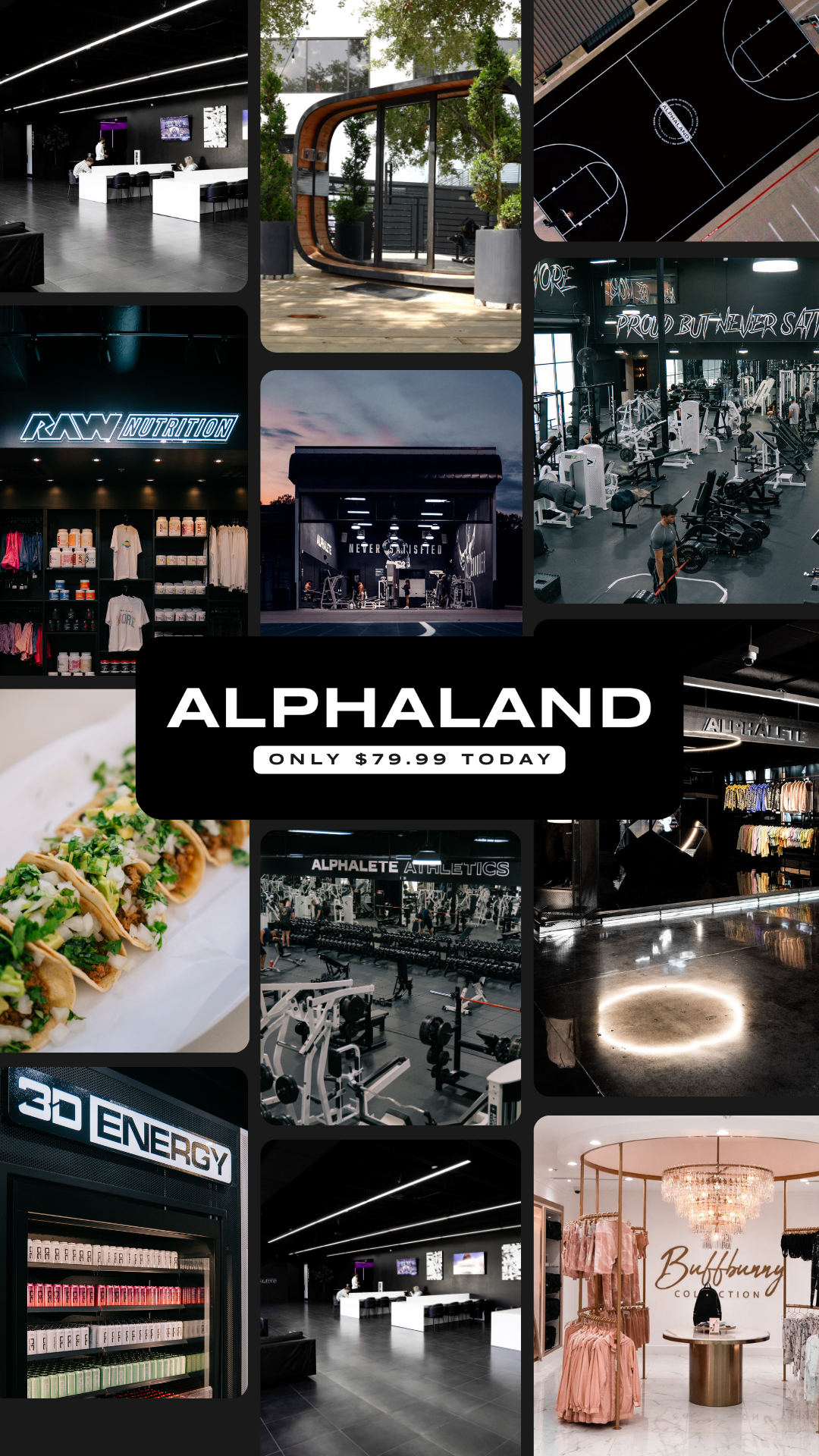 Alphaland Facebook ad: Join Alphaland For $79.99 Today