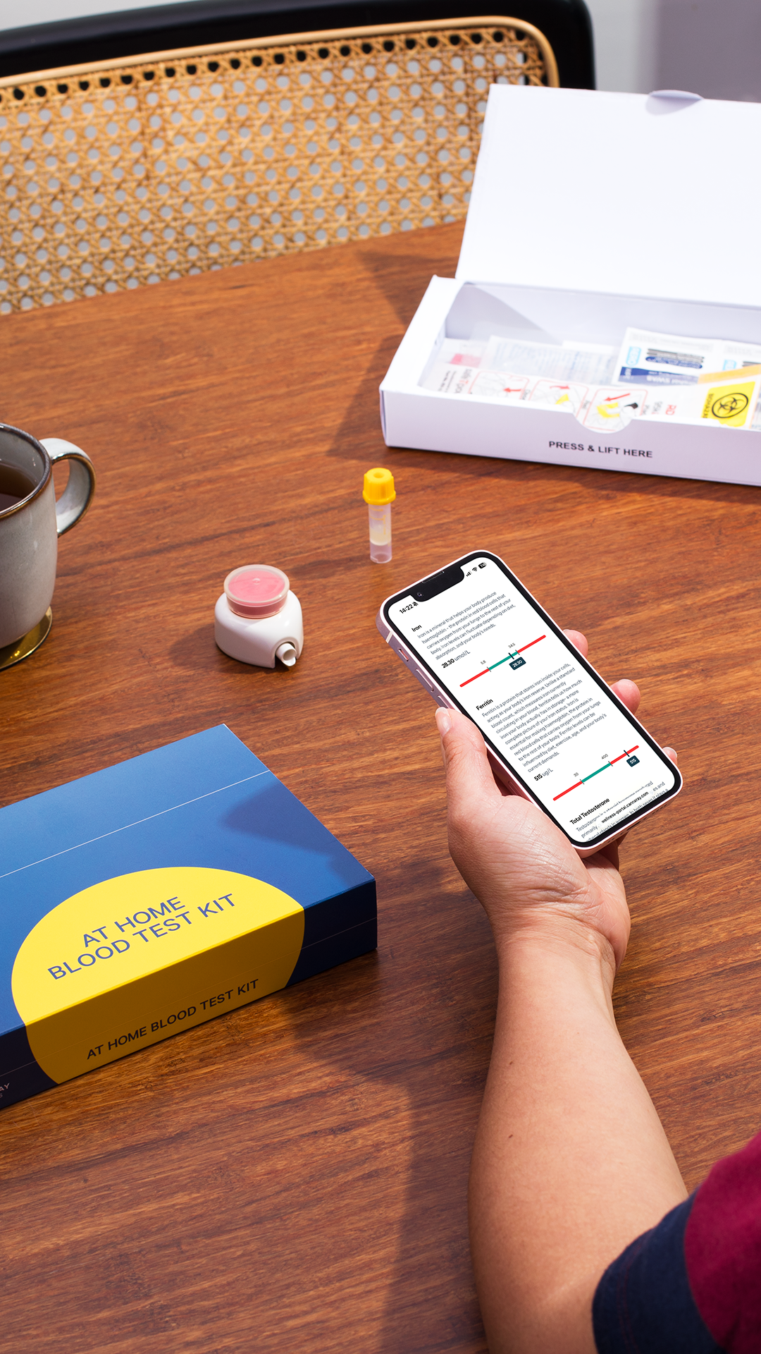Cannaray Health & Wellness Facebook ad: At Home Blood Test