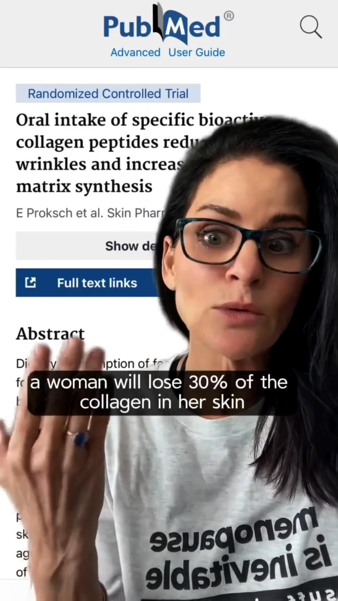 The Pause Life by Dr. Mary Claire Haver Facebook ad: Collagen For Skin & Bone