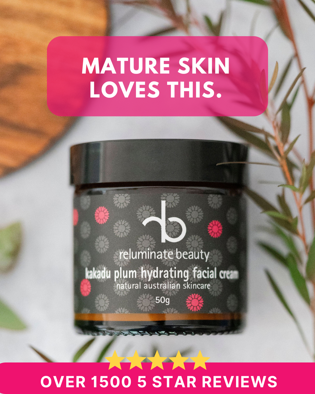 Reluminate beauty Facebook ad