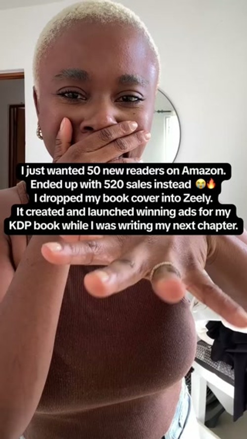 Olivia Bennett Facebook ad: Launch 10x more content with Zeely AI