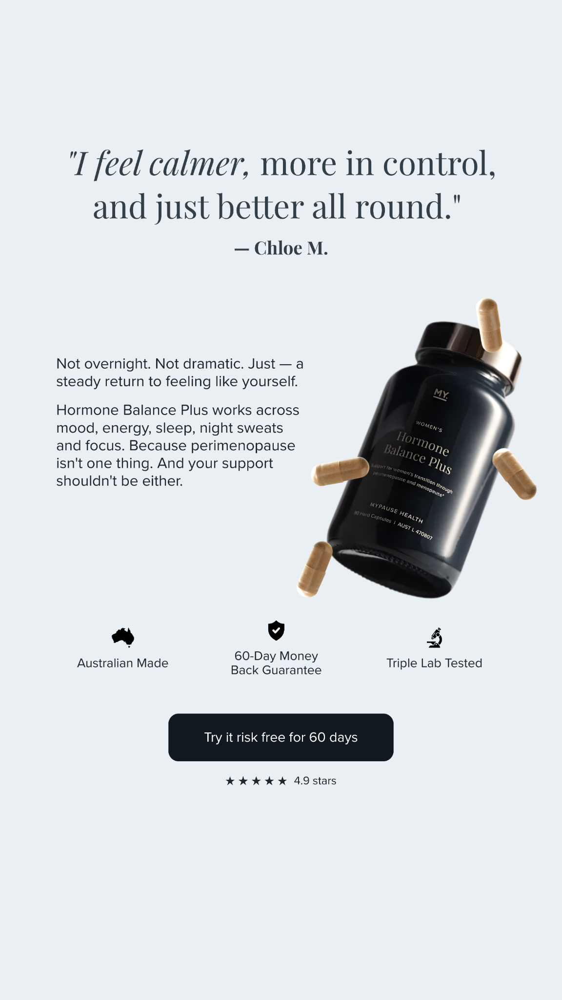 MyPause Health Facebook ad