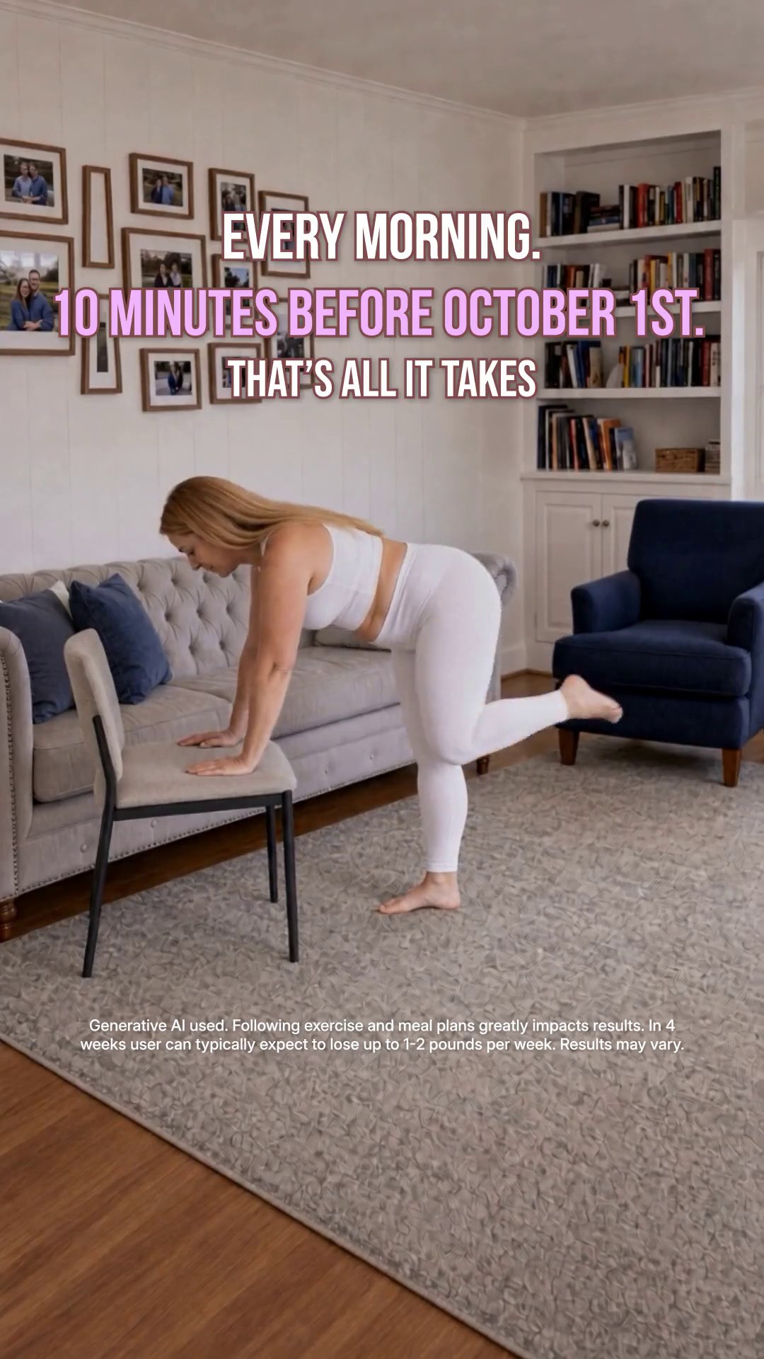 Tori Repa Facebook ad: Start Chair Yoga routine