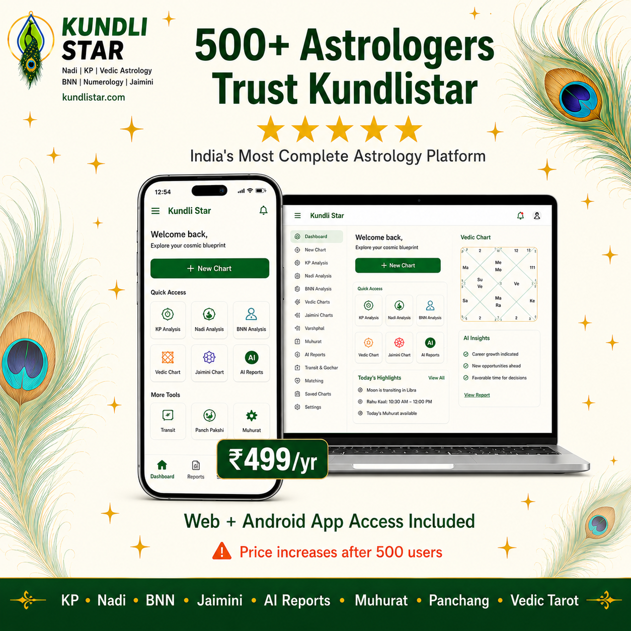 Poojawithastroanmol Facebook ad: 500+ Astrologers Trust Kundlistar