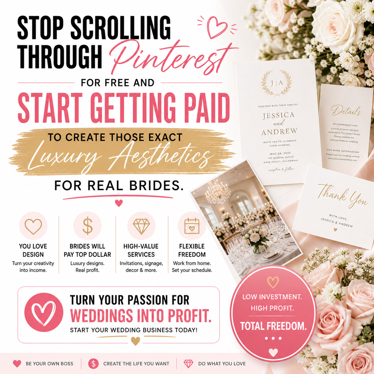 Lina Anderson Facebook ad: Wedding Business Kit