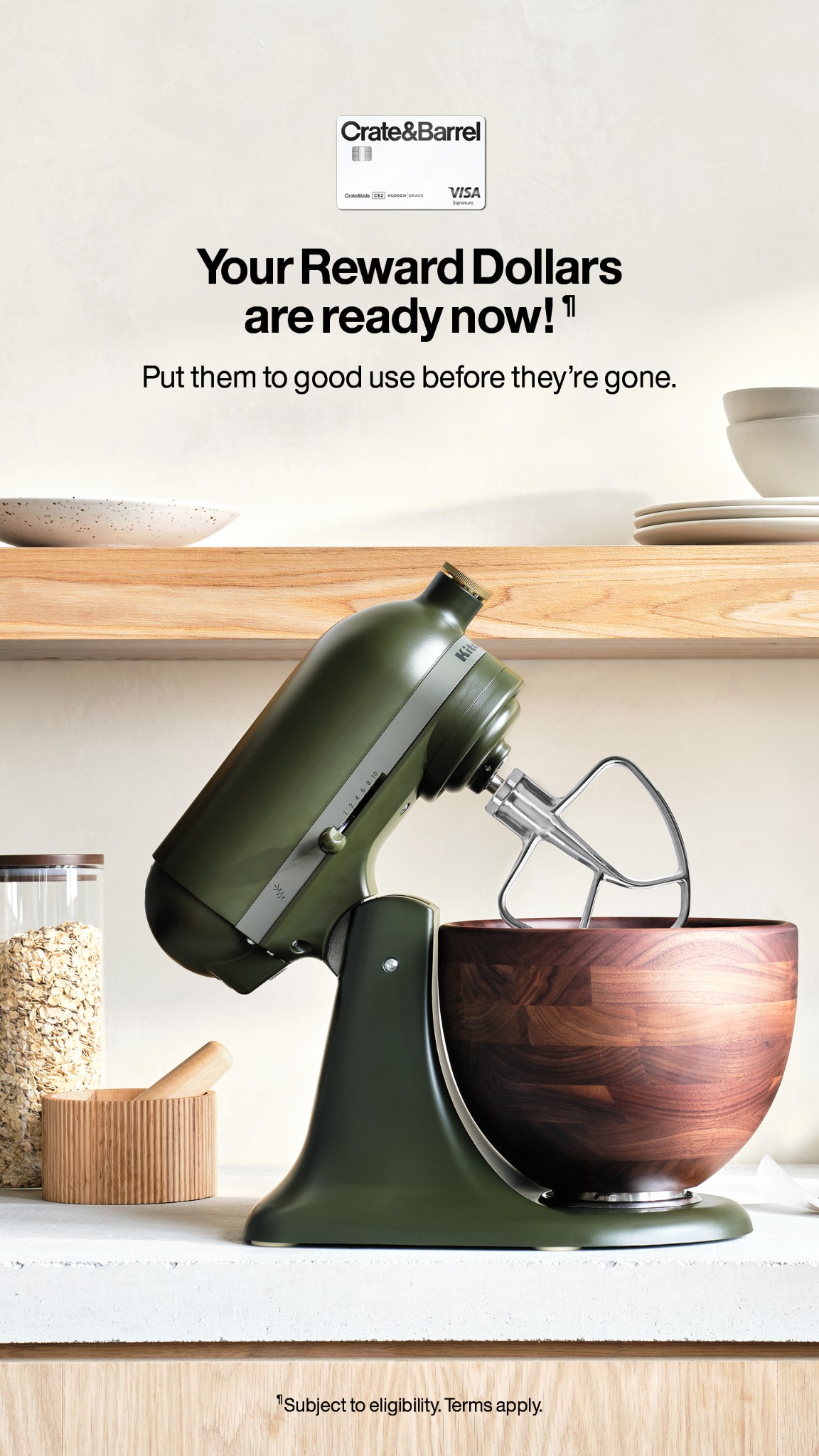 Crate and Barrel Facebook ad