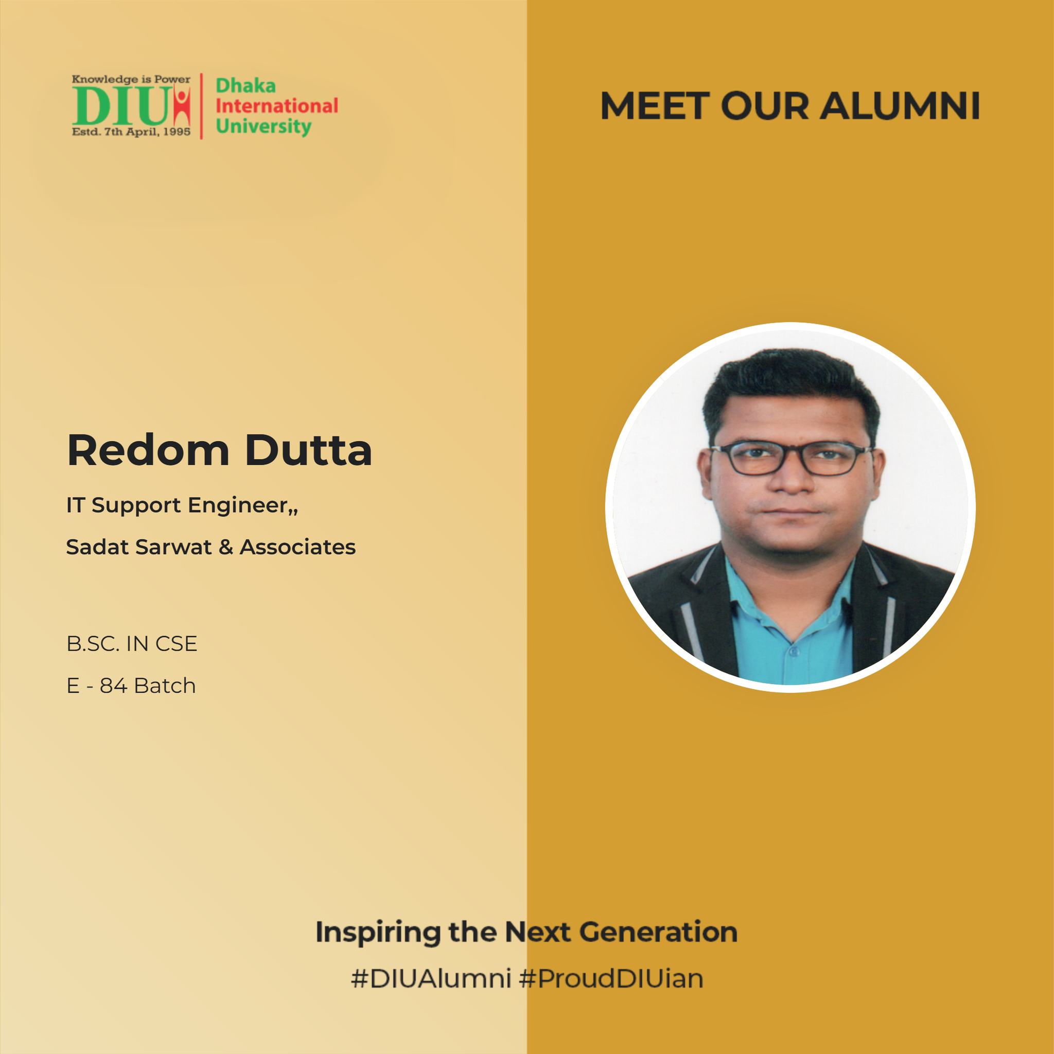 Dhaka International University - DIU Facebook ad: Meet Our Alumni