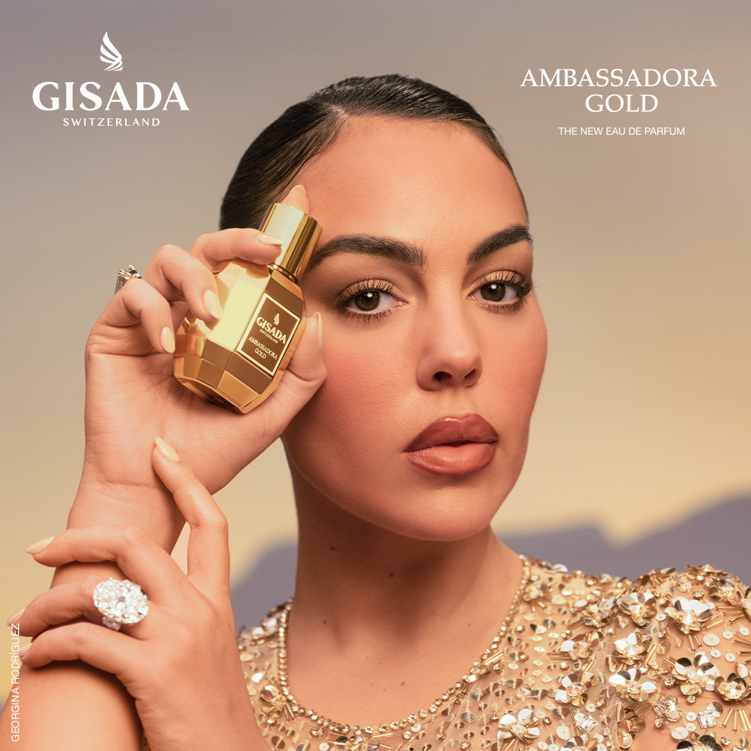 Gisada Switzerland Facebook ad: Georgina Rodriguez x Gisada Ambassadora Gold