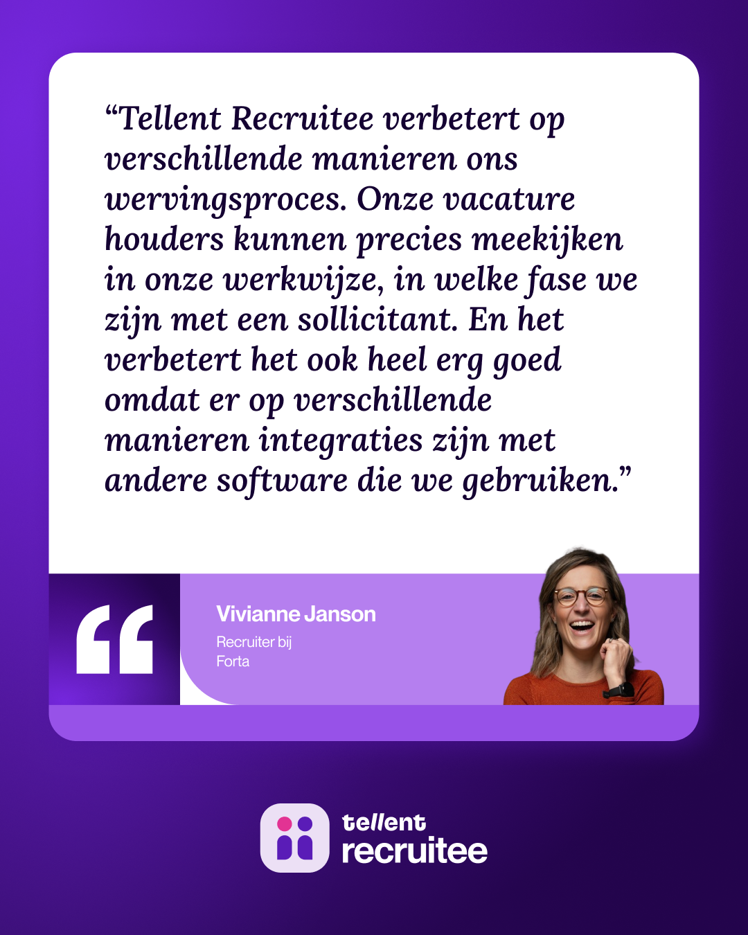 Recruitee Facebook ad