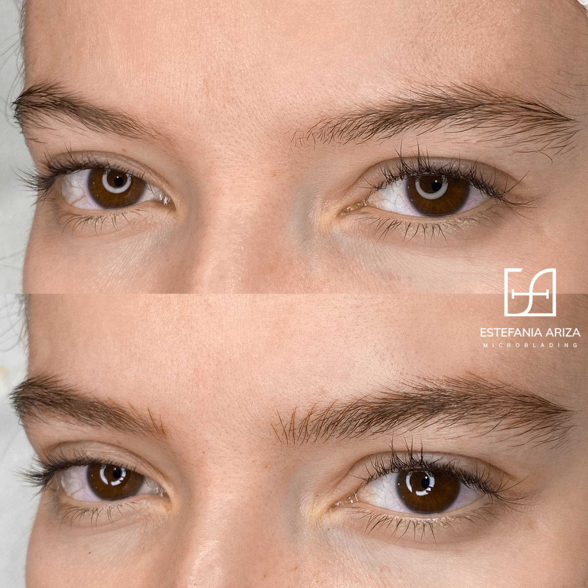 Estefanía Ariza Microblading Facebook ad: Diseño de cejas con Baby Brows efecto sin…