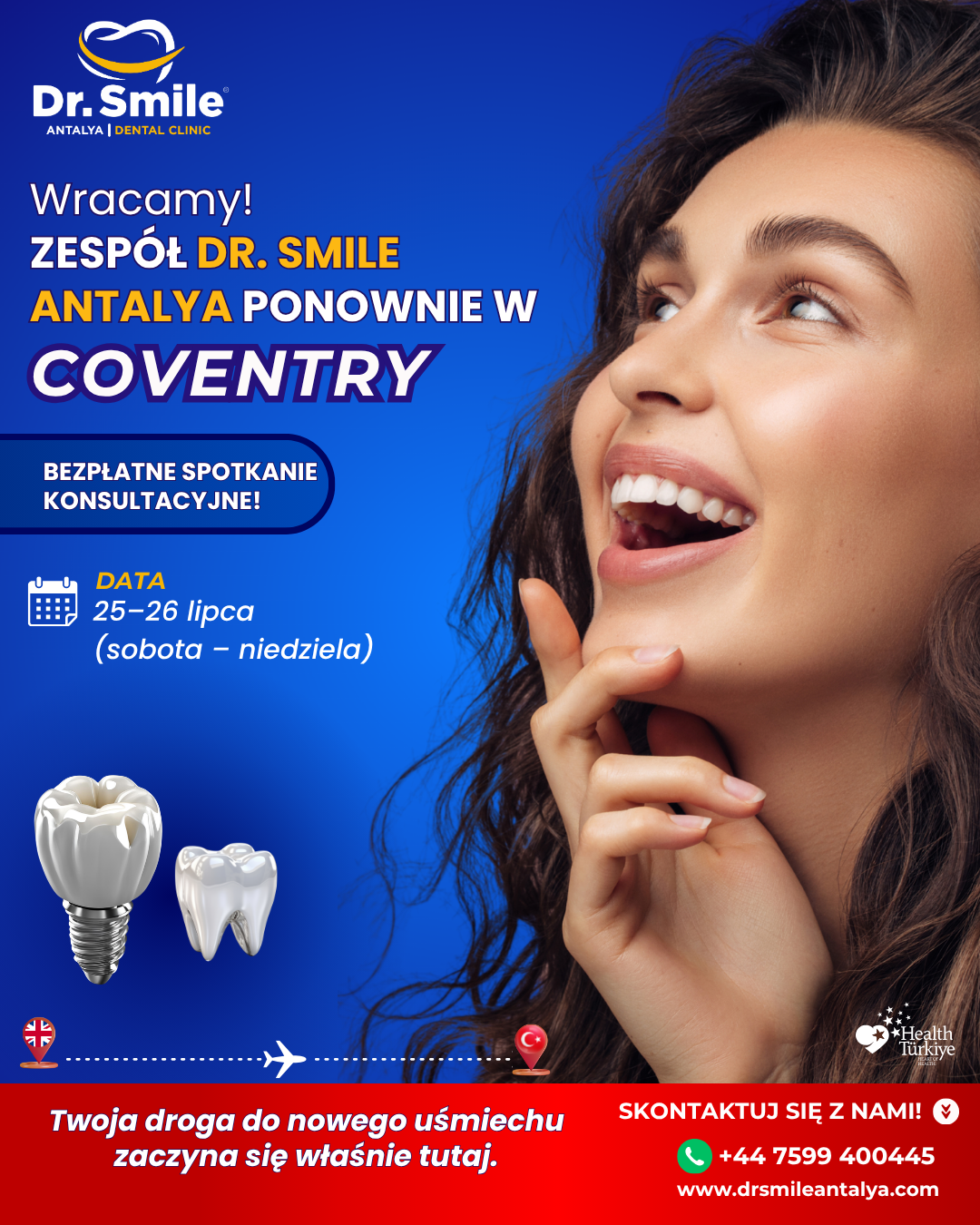 Dr Smile Antalya Dental Clinic Facebook ad: BEZPŁATNE SPOTKANIE KONSULTACYJNE!
