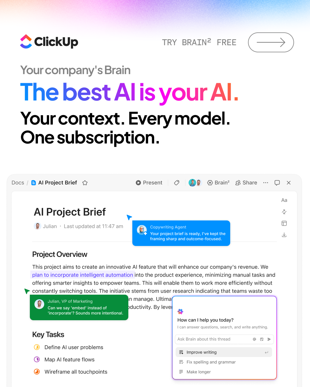 ClickUp Facebook ad