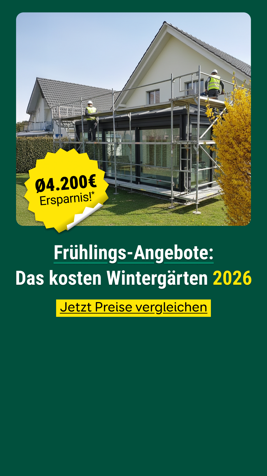 Aroundhome - Wintergarten Facebook ad from Apr 7, 2026