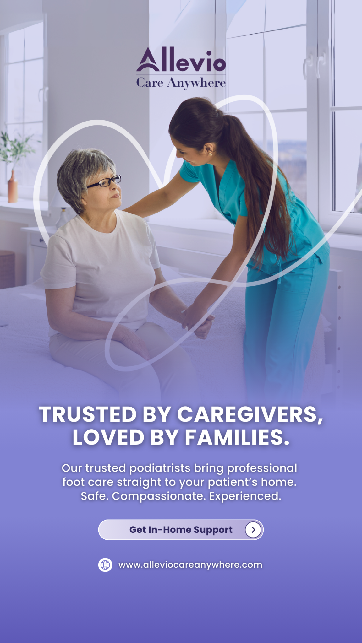 Allevio Care Anywhere Facebook ad from Dec 16, 2025