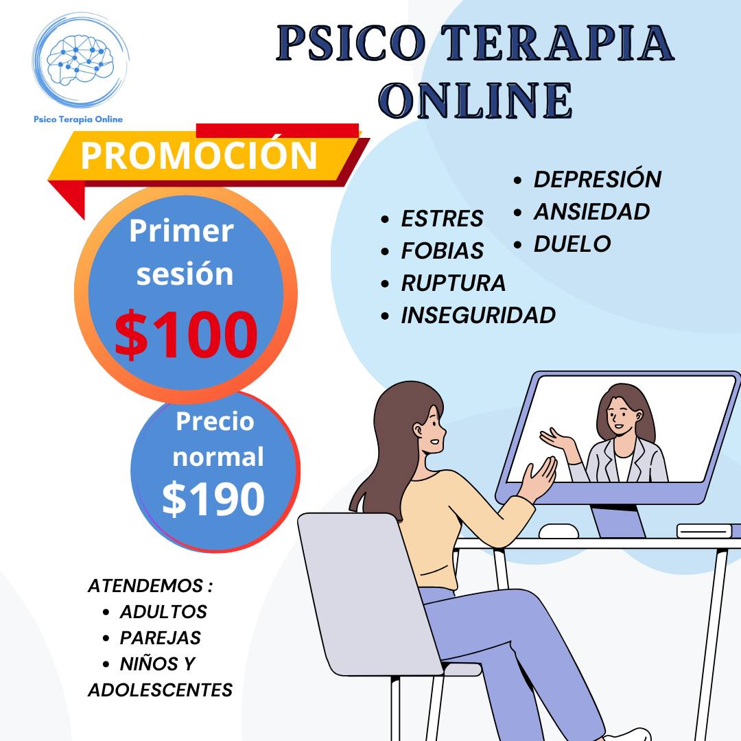 Psico Terapia online Facebook ad: ¡Cuida tu bienestar emocional!
