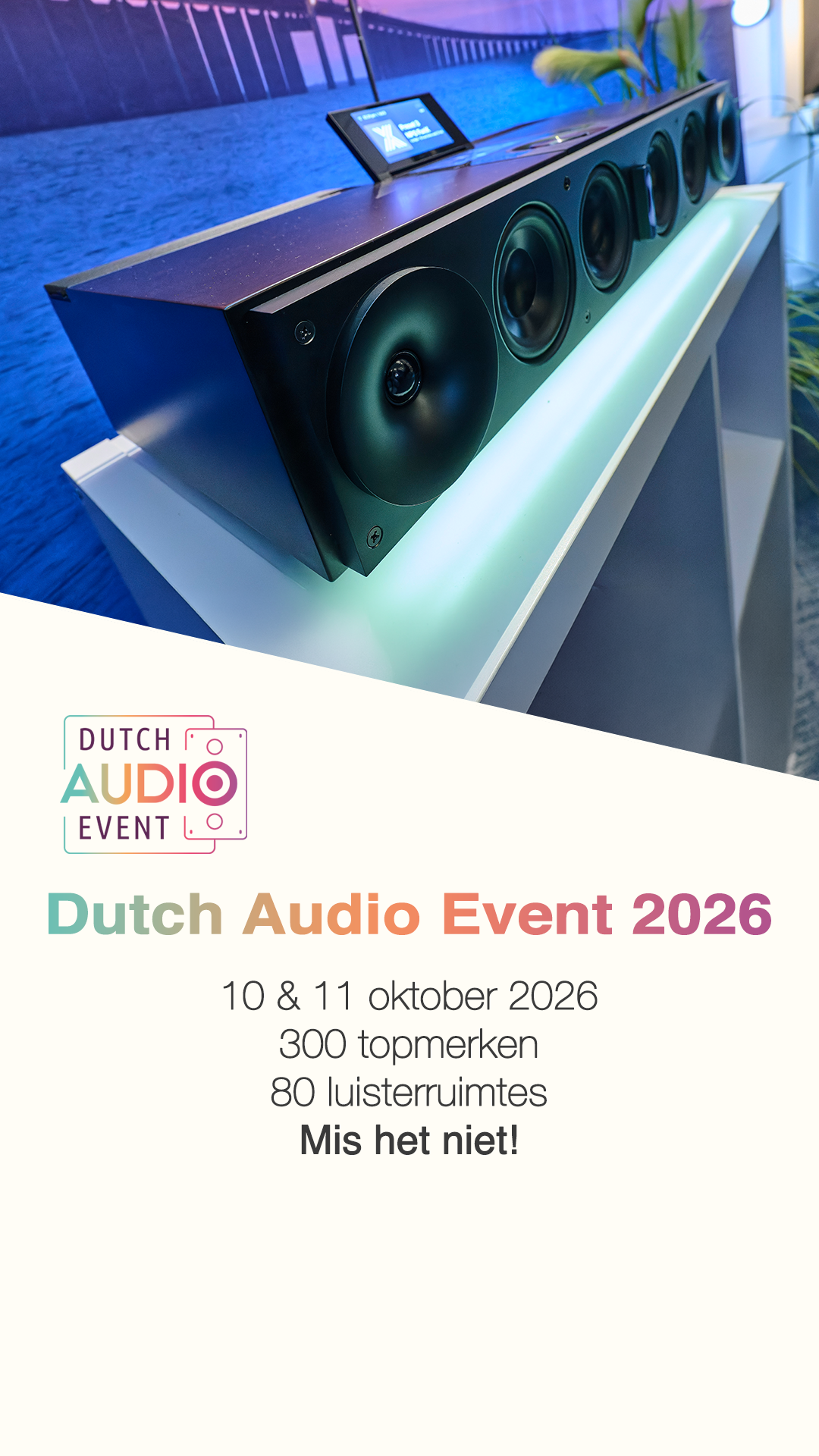 Dutch Audio Event Facebook ad: Dutch Audio Event 2026