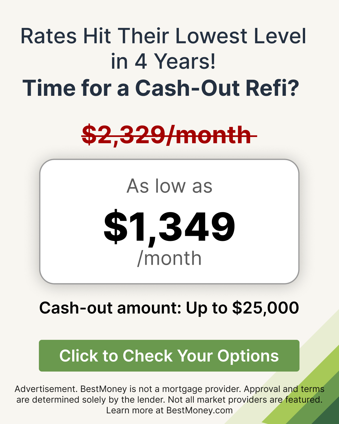 BestMoney - Mortgage Lenders Facebook ad