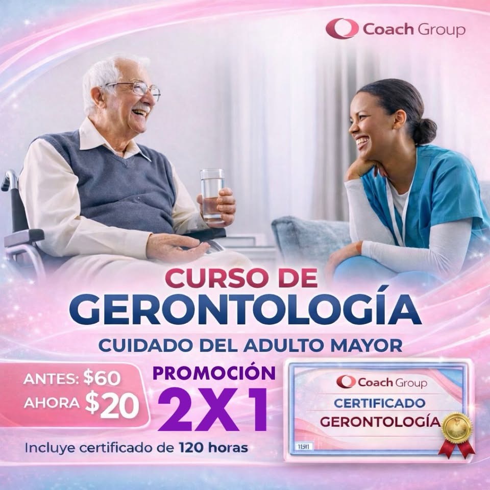Plataforma Online Coach Group Ecuador Facebook ad: CURSO DE GERONTOLOGÍA