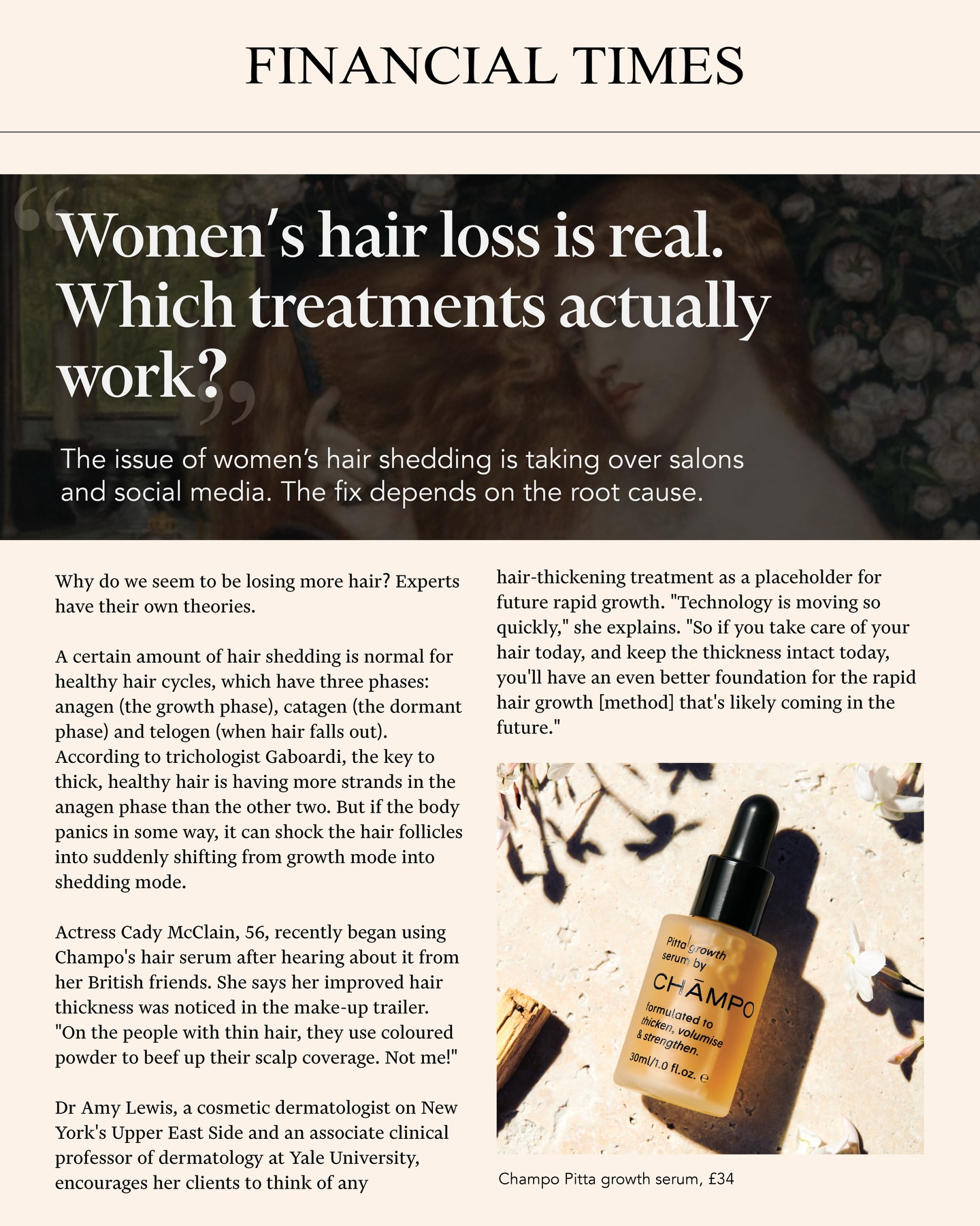 Chāmpo Haircare Facebook ad