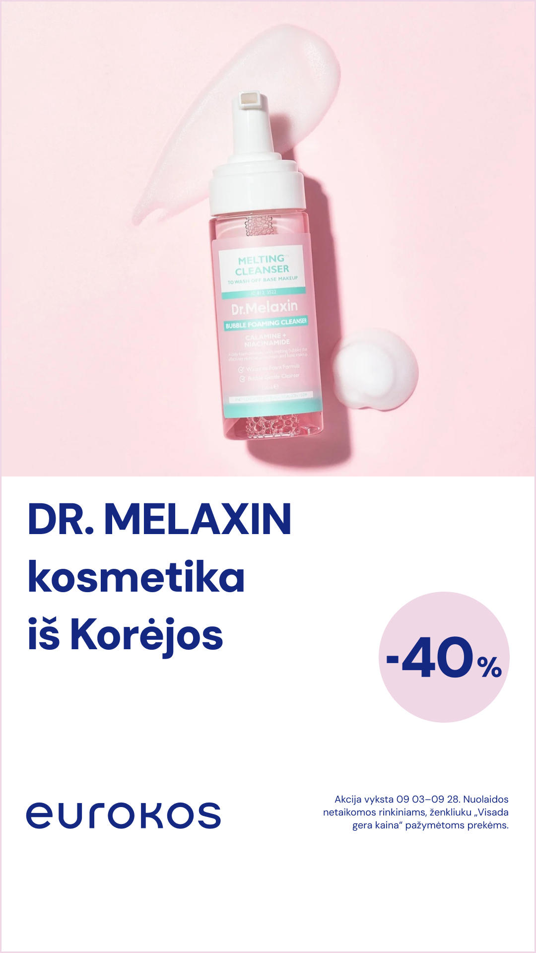 EUROKOS Facebook ad: DR. MELAXIN su -40%!