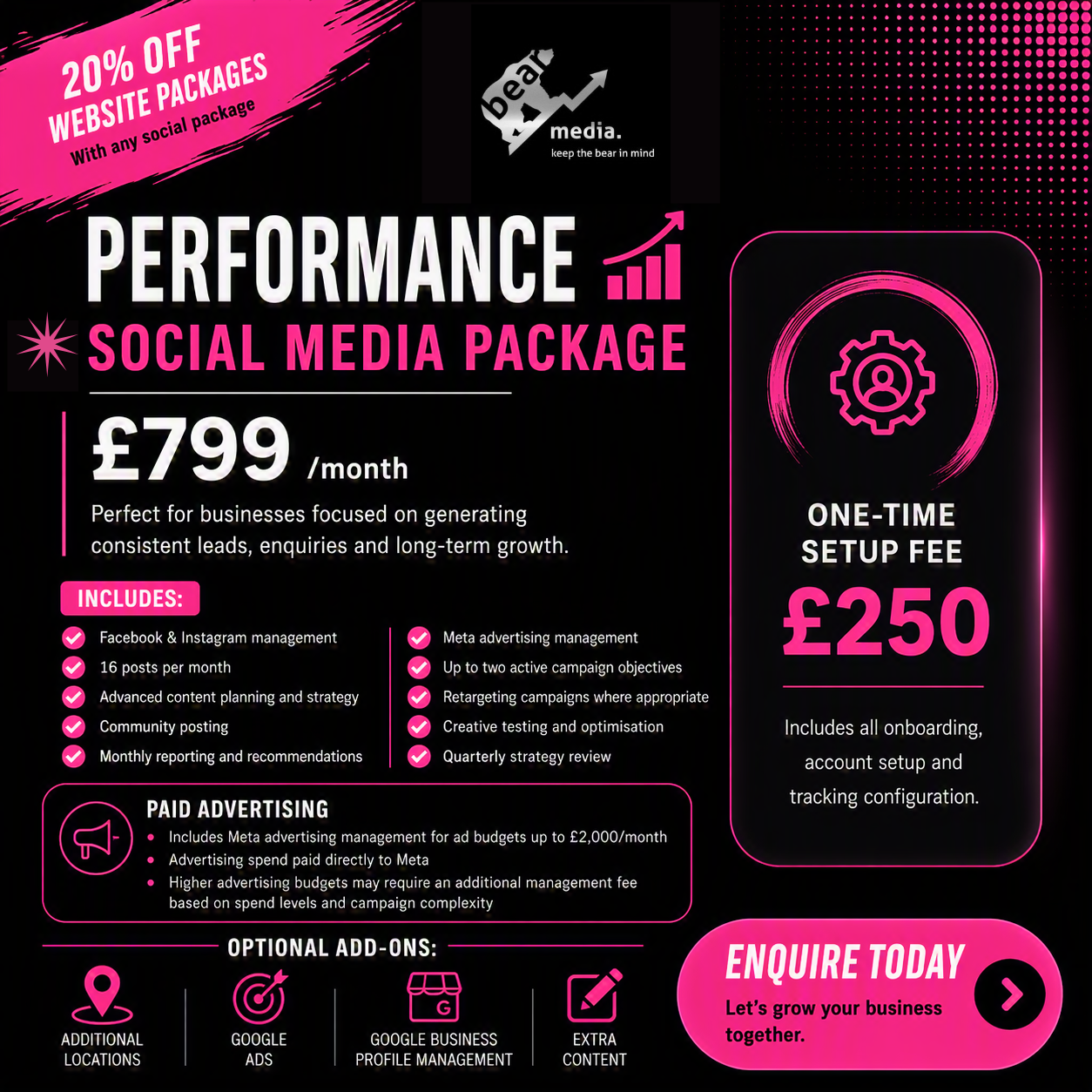 Bear Media- Digital Marketing & Web Developer- Leaflet Distribution Facebook ad