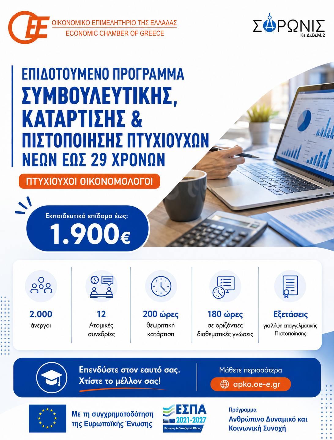 ΚεΔιΒιΜ 2 Σαρωνίς Facebook ad: Εκπαιδευτικό επίδομα έως 1.900€