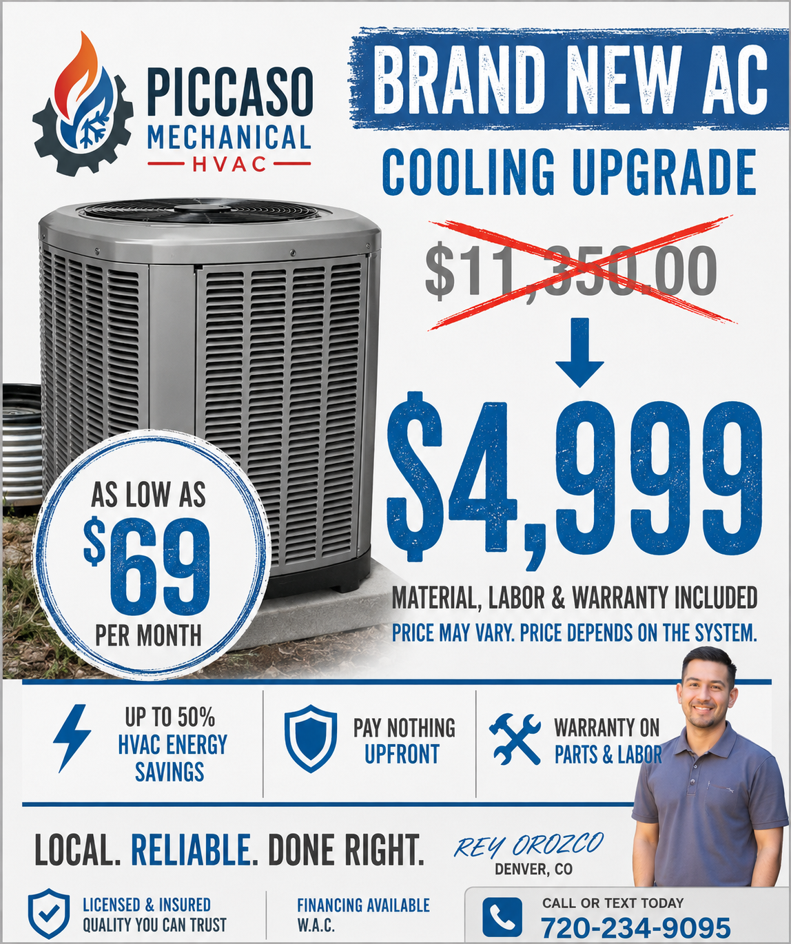 Picasso Mechanical HVAC Facebook ad from Jun 10, 2026
