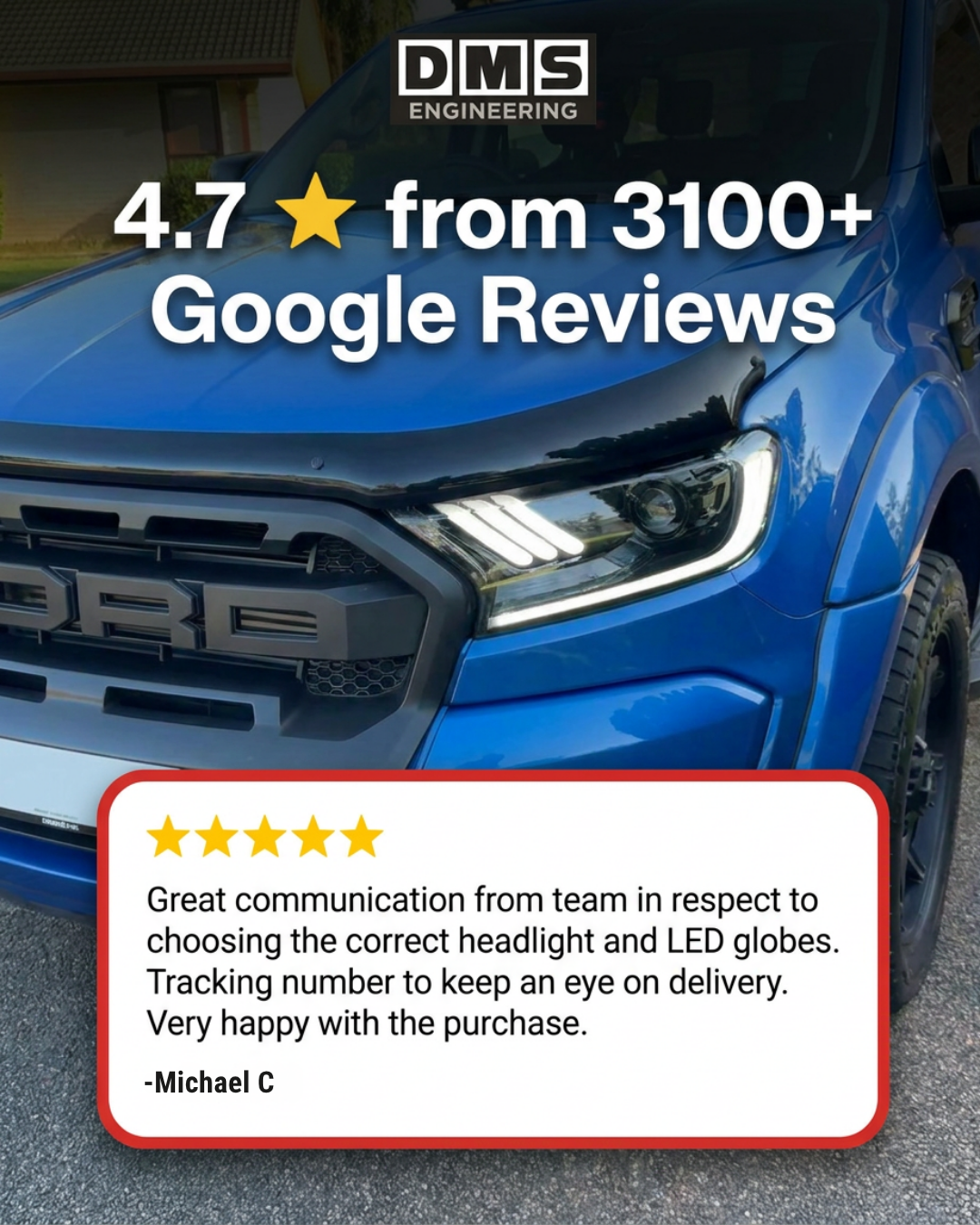 DMS Engineering Facebook ad: Trusted by Drivers Nationwide