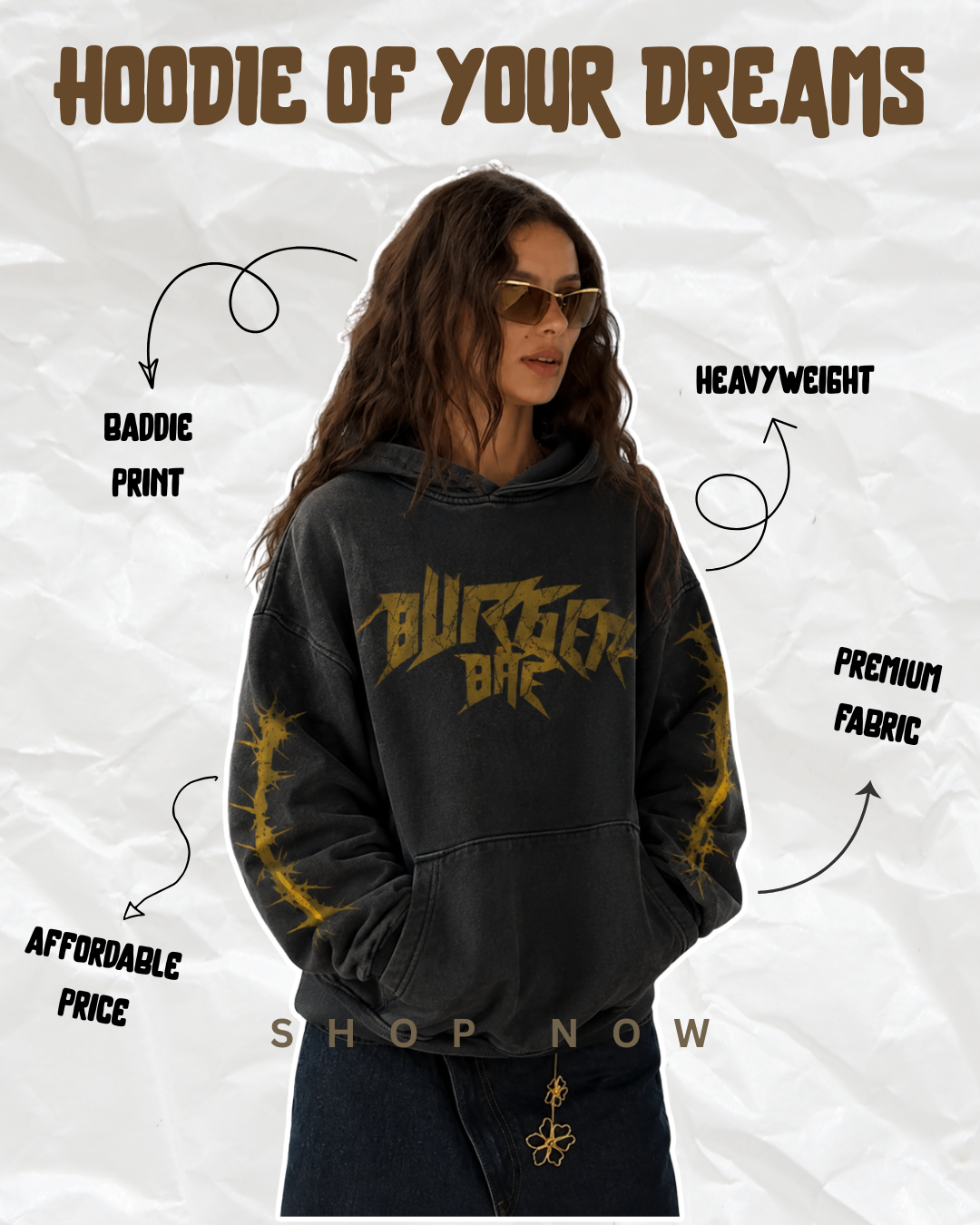 Burger.Bae Facebook ad: Hoodies Have Entered The Chat