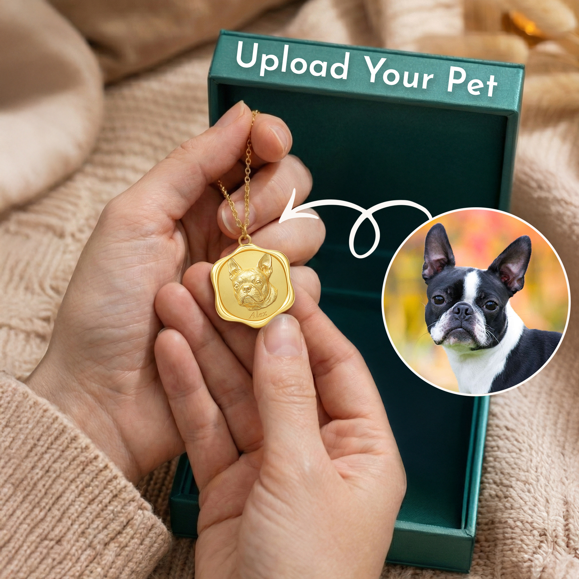 Soulyshine Facebook ad: Soulyshine Precious Paw - Upload Pet Portrait Photo Necklace