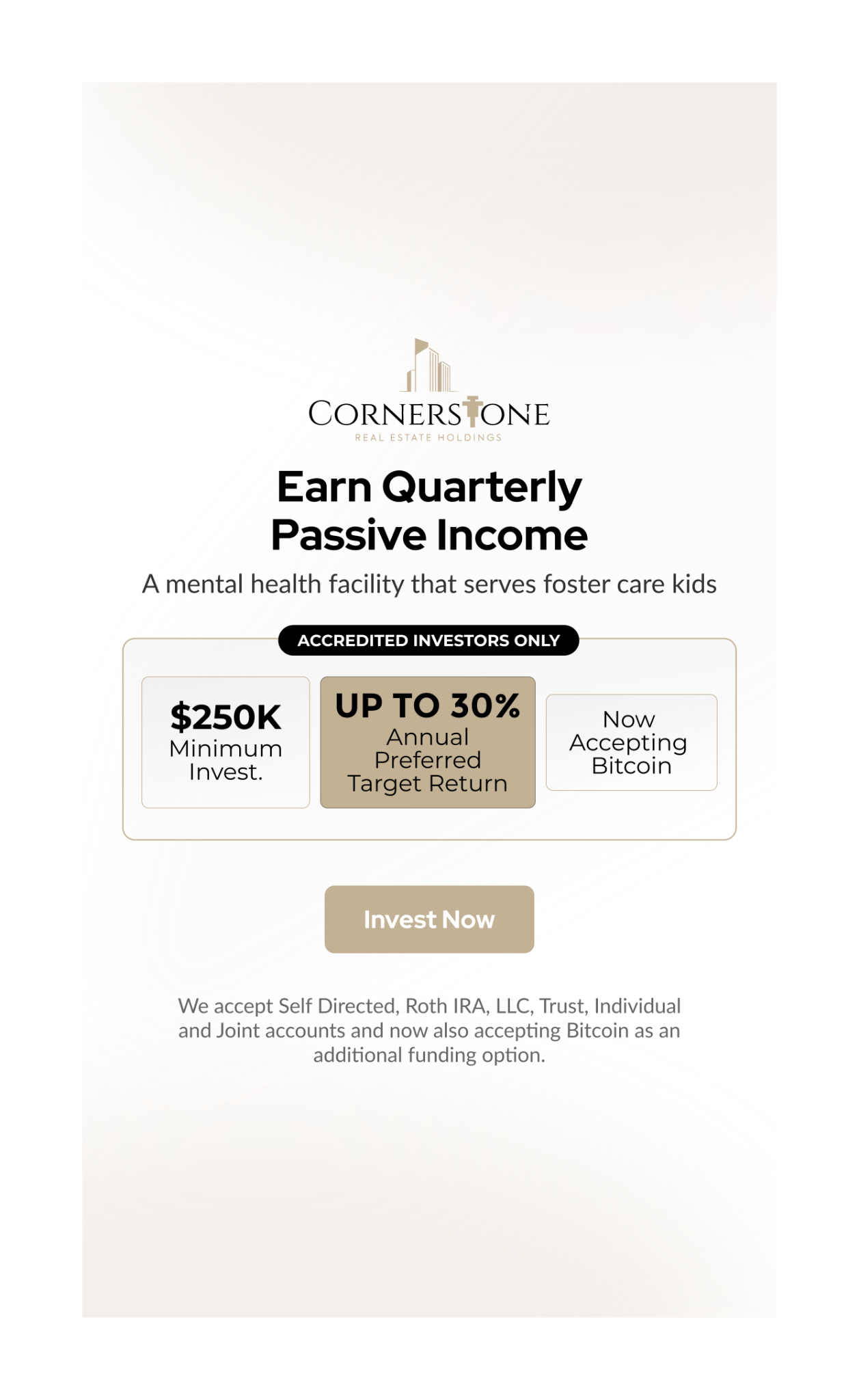 Cornerstone Capital Facebook ad