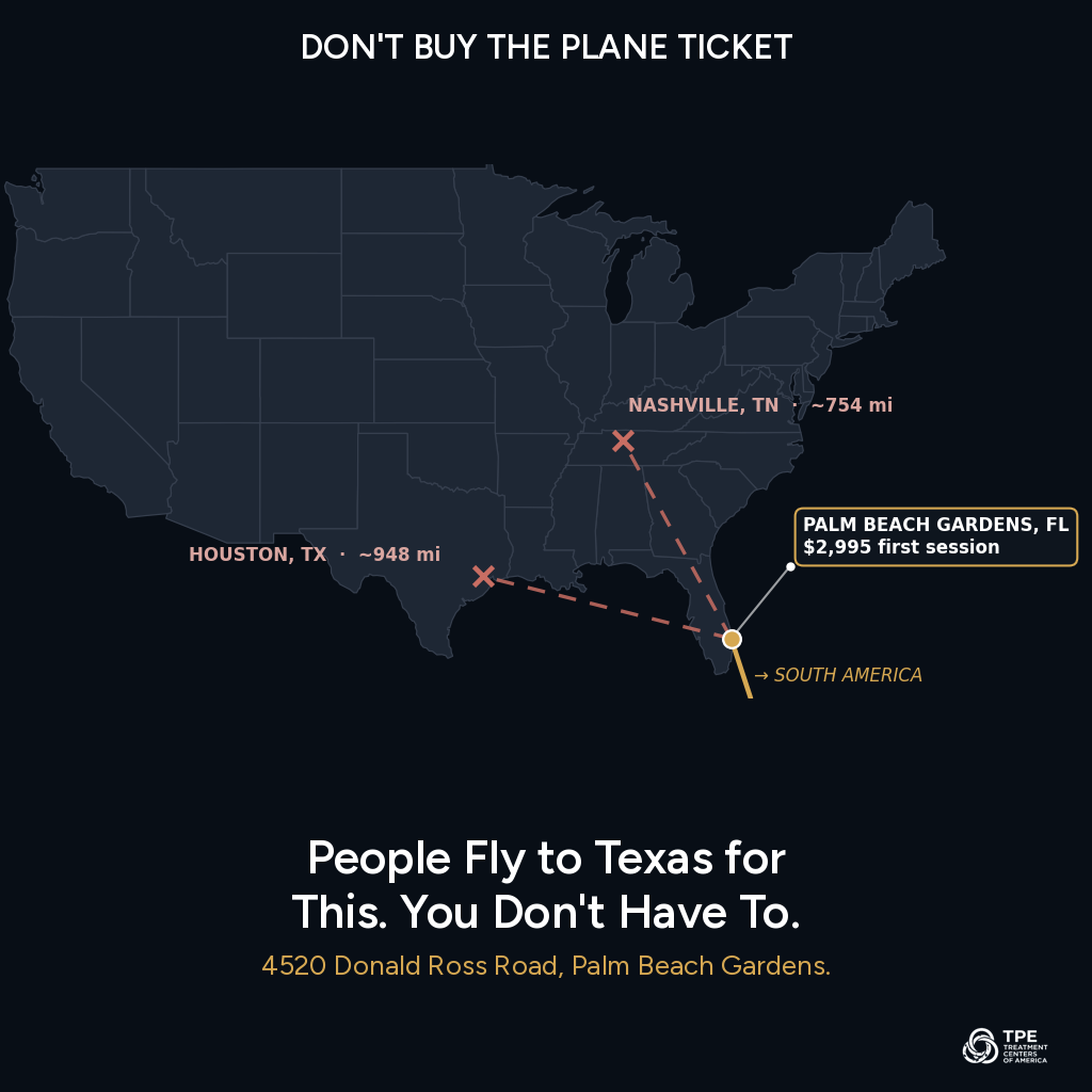 TPE Treatment Centers of America Facebook ad: You Don't Have to Fly for This.