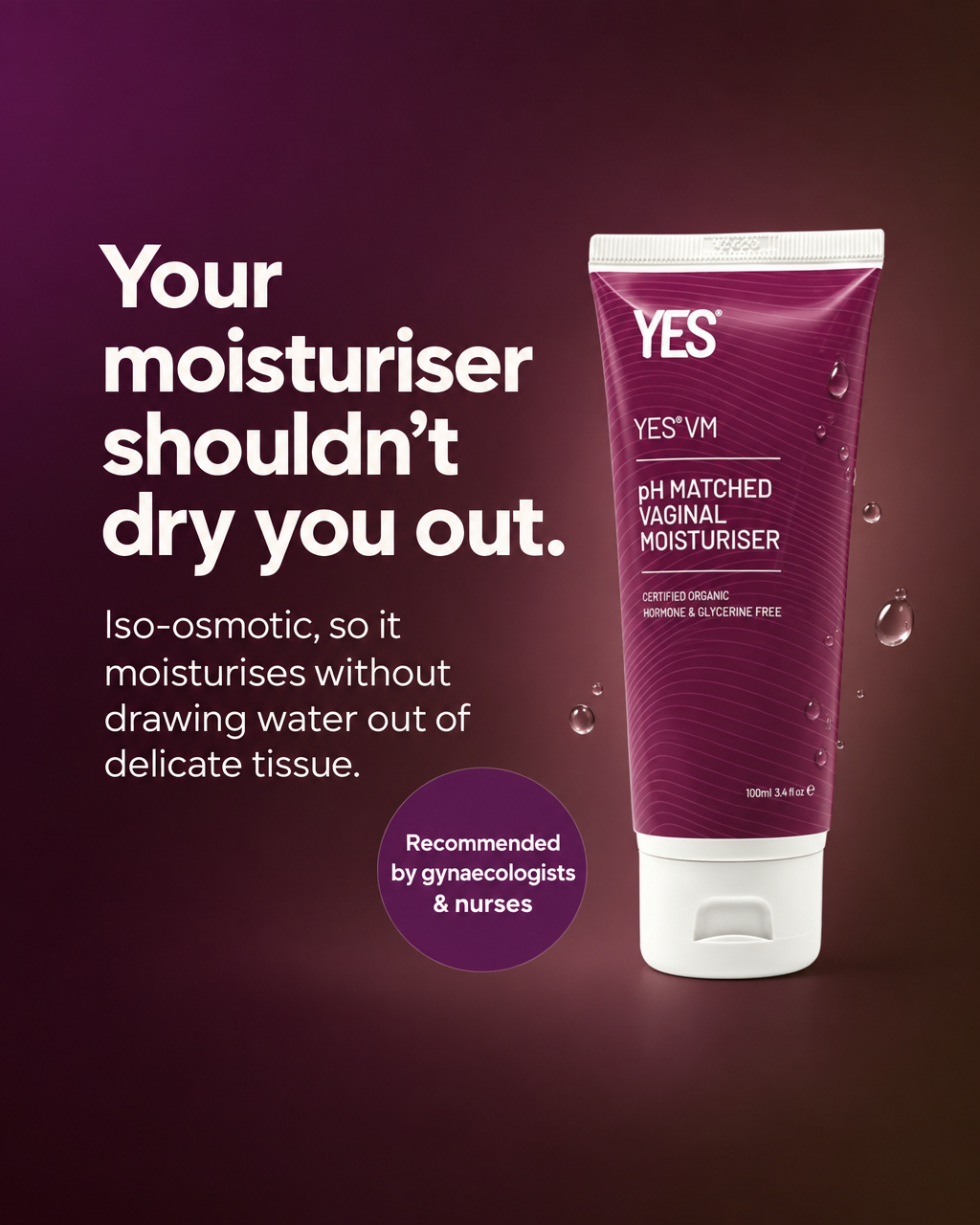 YES - The Organic Intimacy Company Facebook ad: Iso-osmotic. pH-matched. Organic.