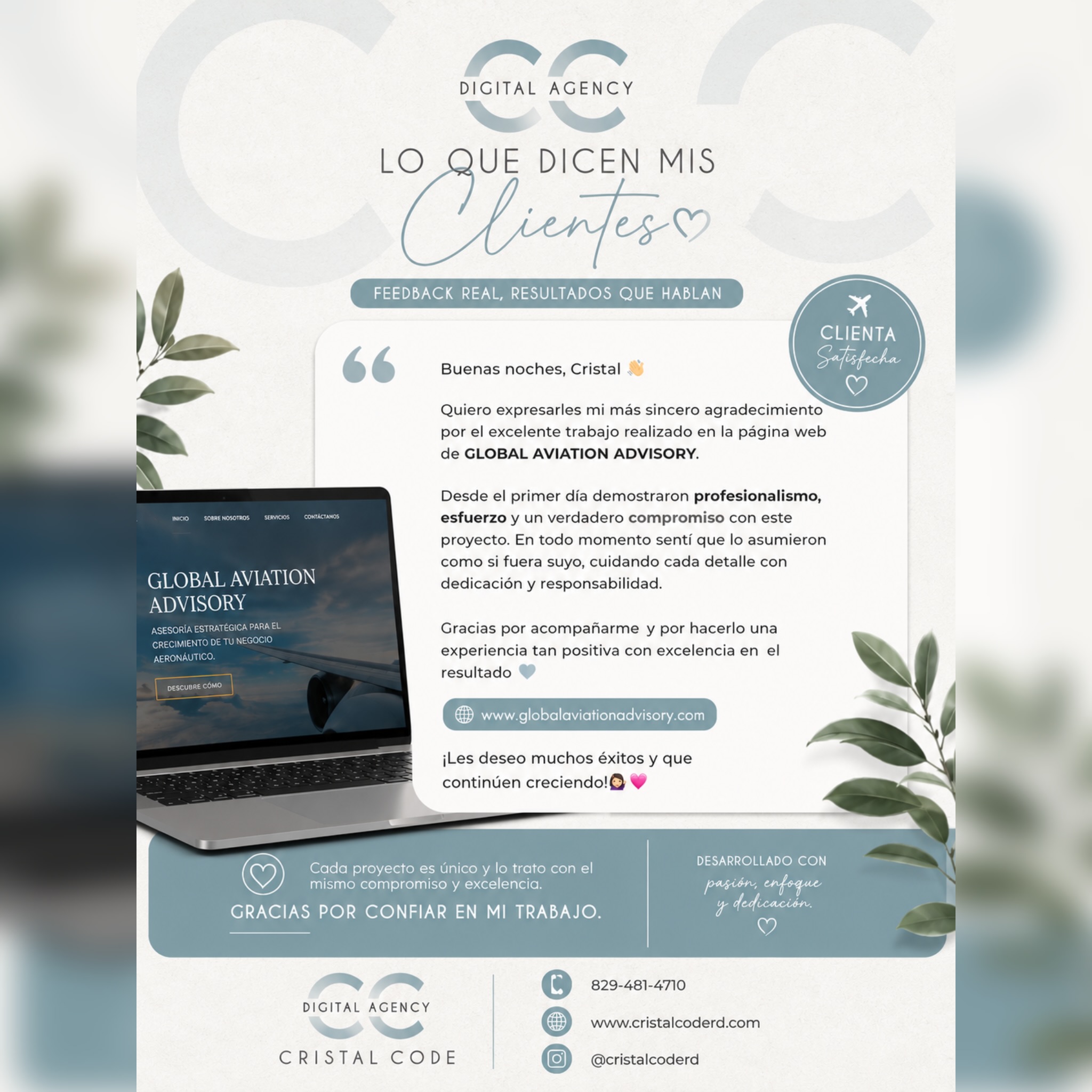 Cristal Code Facebook ad: Lo que dicen nuestros clientes