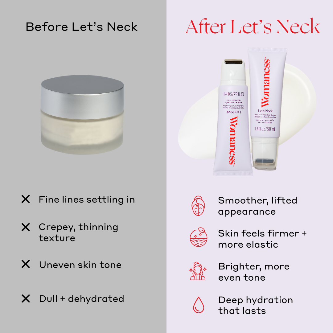 Womaness Facebook ad: Skincare Made for Menopausal Skin, Save Up To 10%