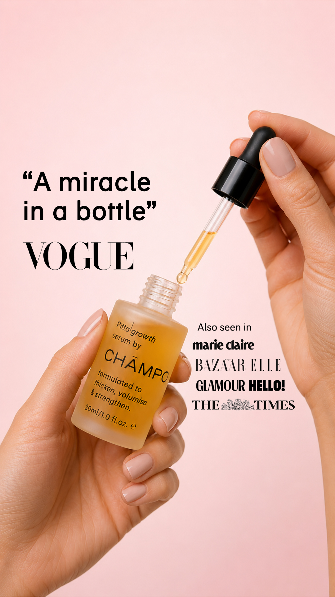 Chāmpo Haircare Facebook ad