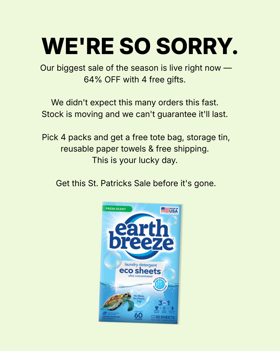 Earth Breeze Facebook ad