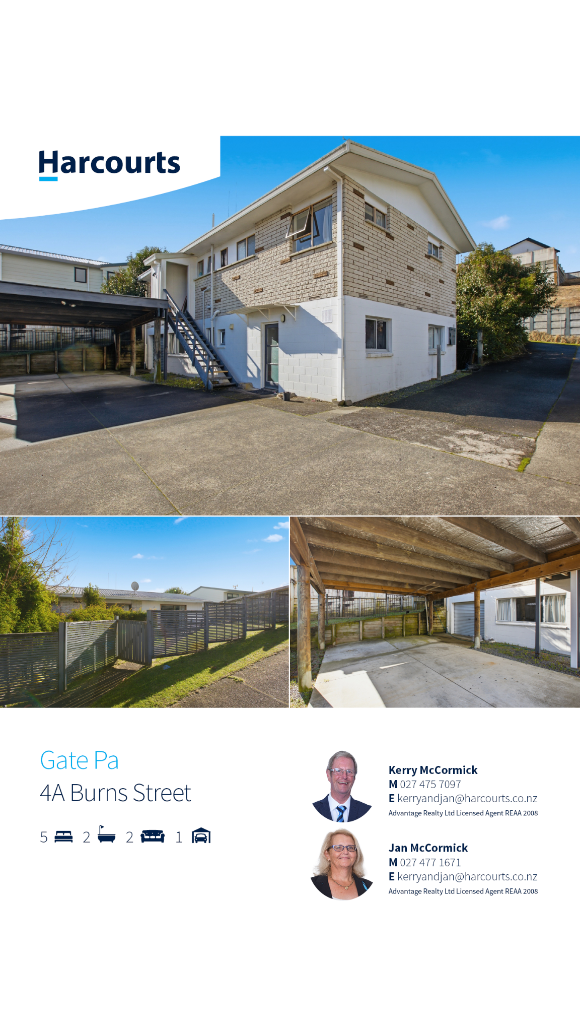 Harcourts Advantage Tauranga Facebook ad from Aug 12, 2026