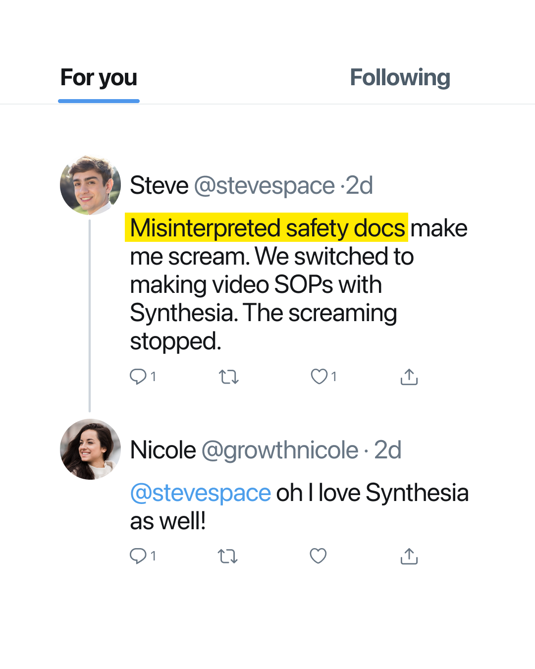 Synthesia Facebook ad