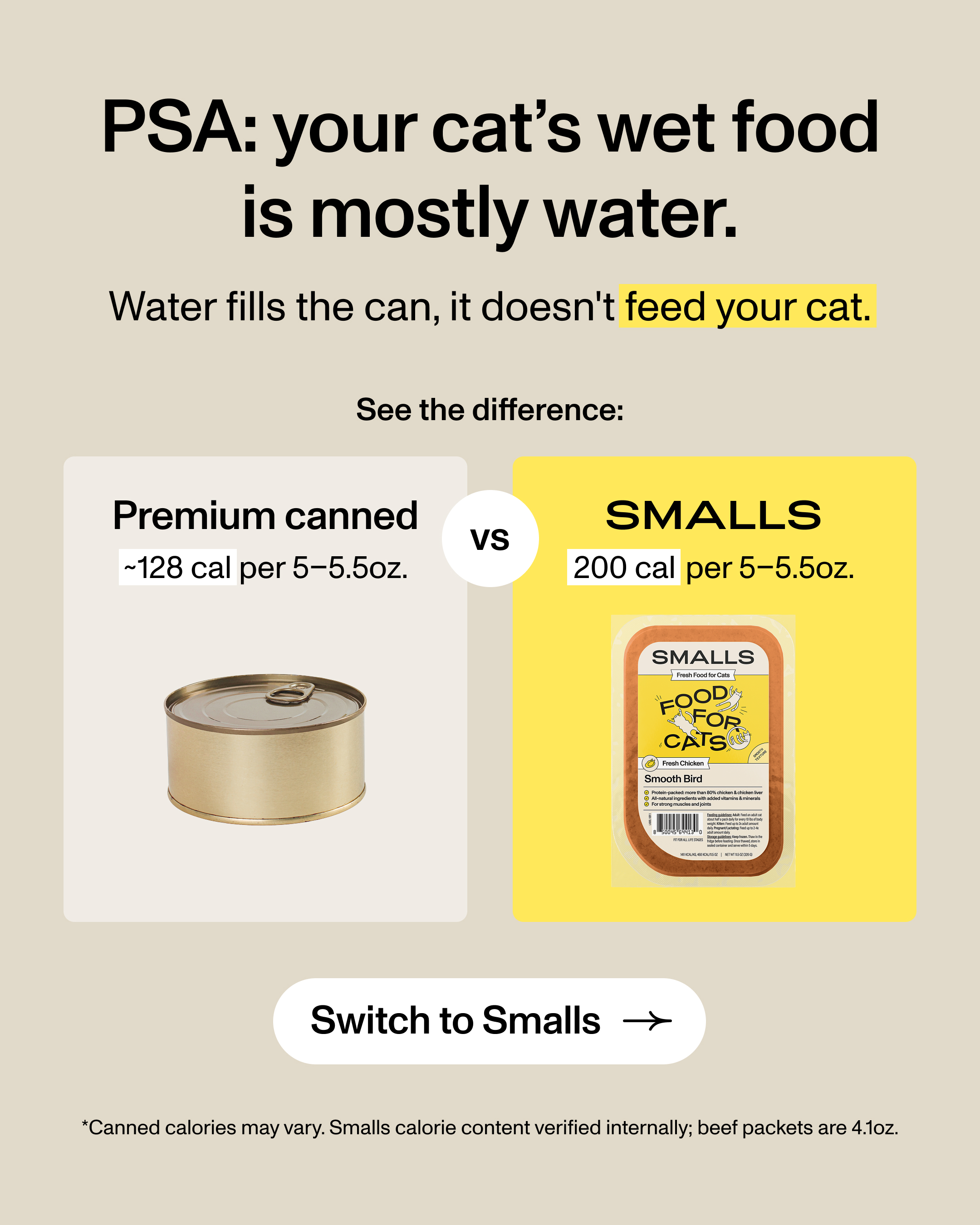 Smalls Facebook ad