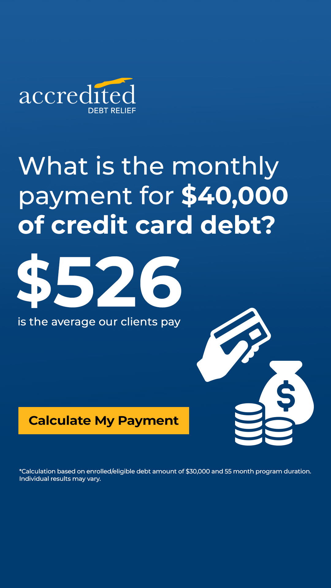 Accredited Debt Relief Facebook ad from Jun 18, 2026
