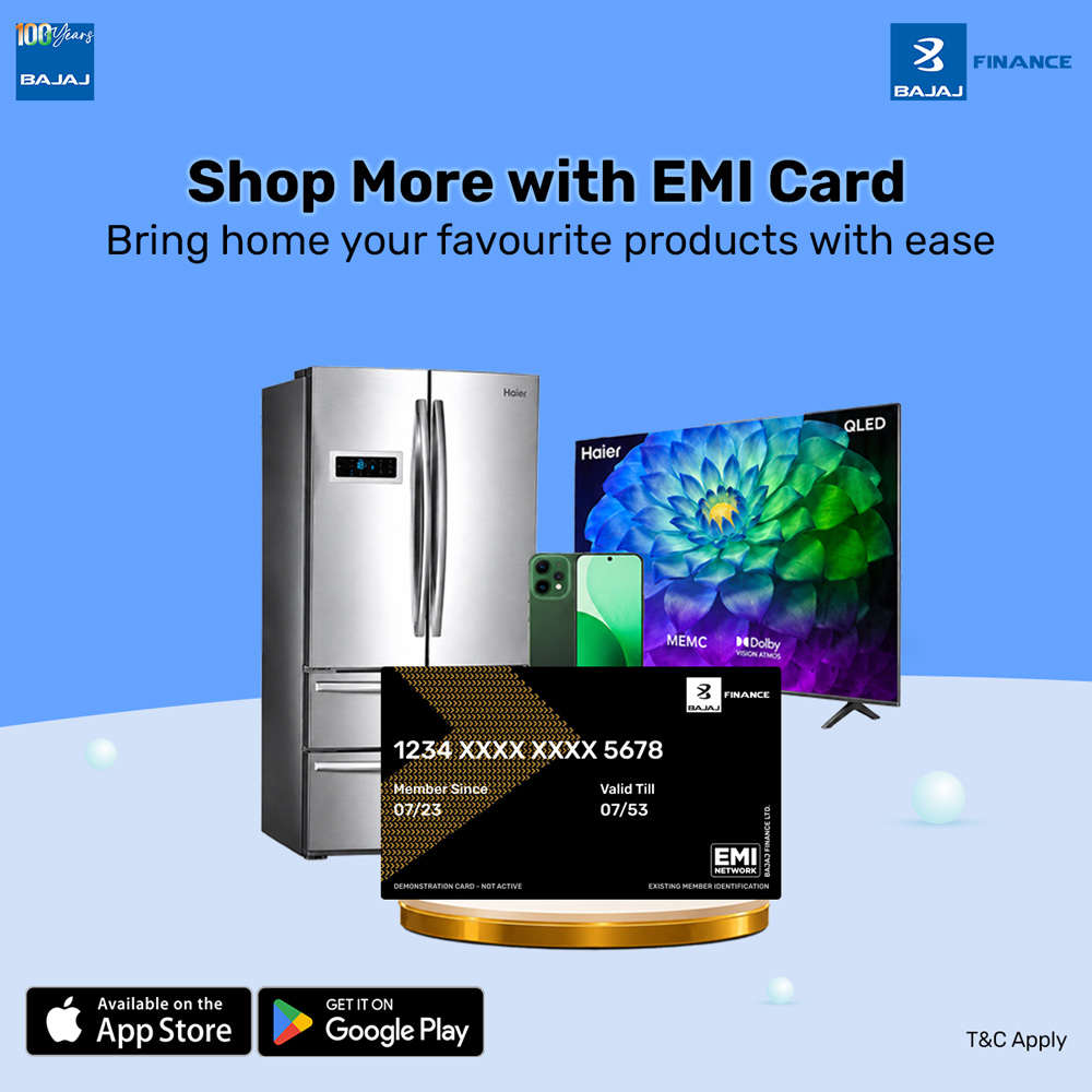 Bajaj Finserv Facebook ad: Your Card for Easy EMIs