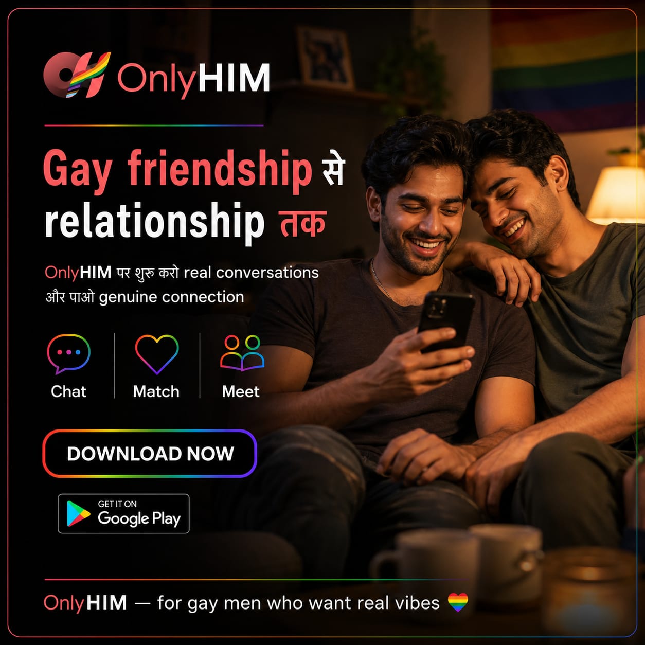 GINIT Apps Facebook ad: OnlyHim: Chat & Date