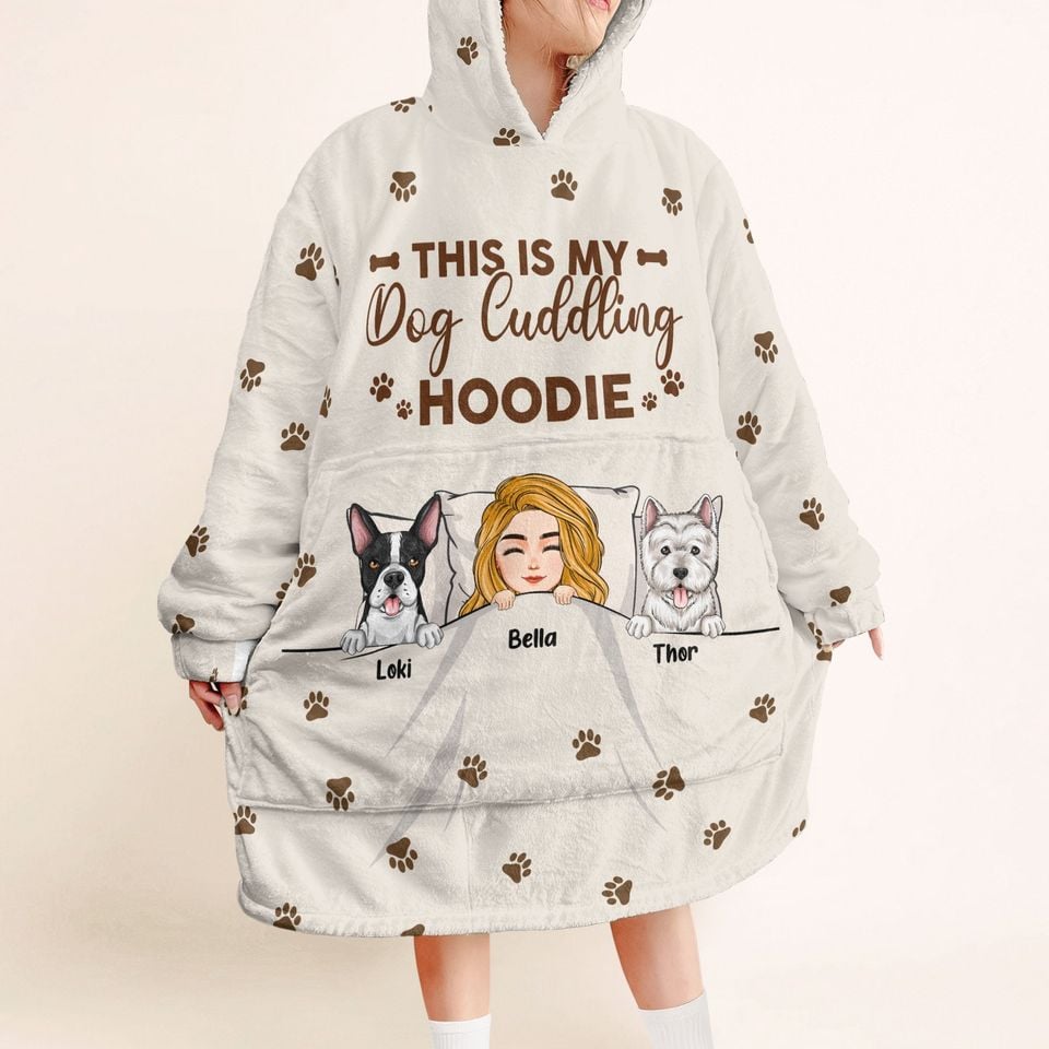 Printerval Global Facebook ad: My Dog/Cat Cuddling Hoodie - Personalized Blanket Hoodie