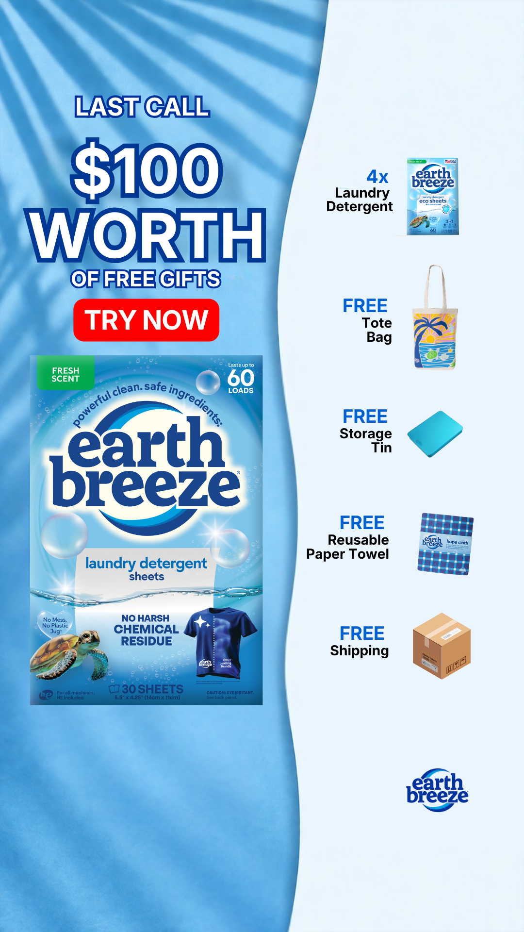 Earth Breeze Facebook ad