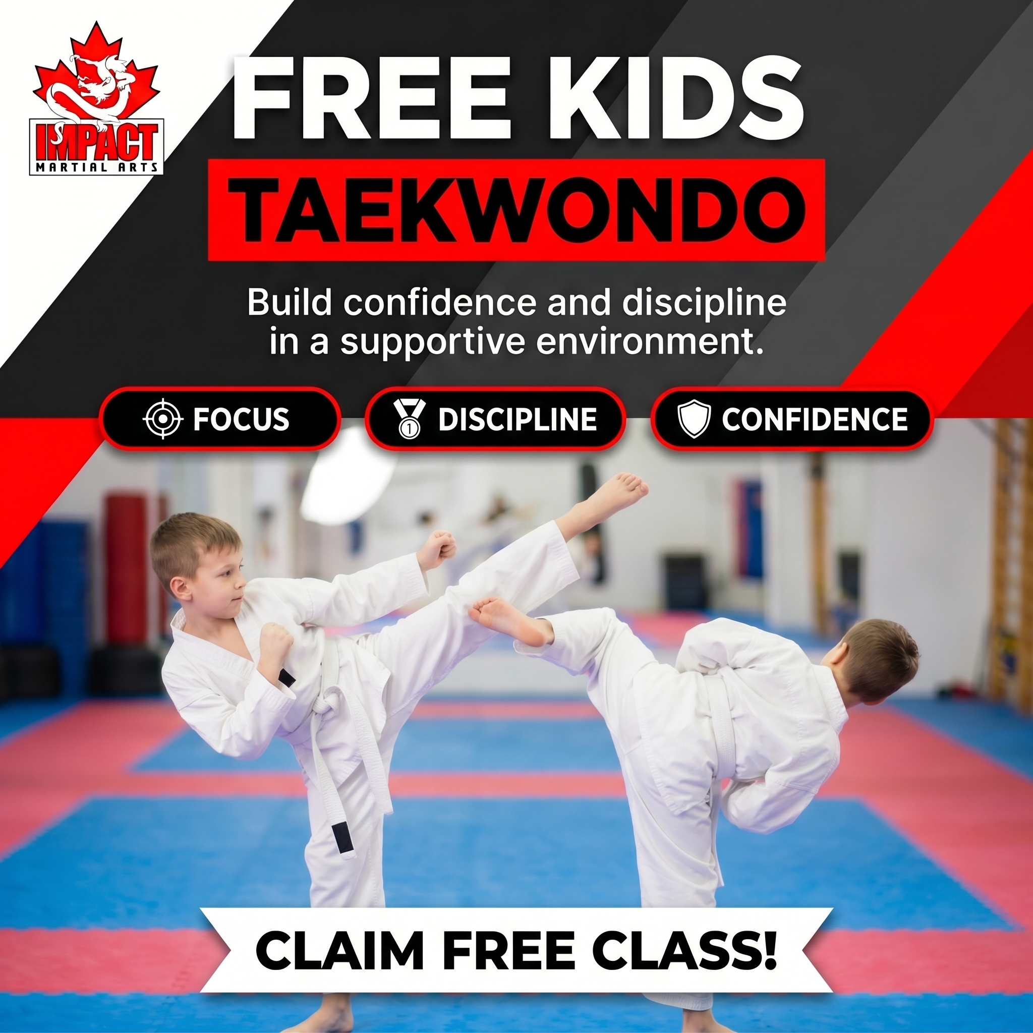 Impact Martial Arts Facebook ad