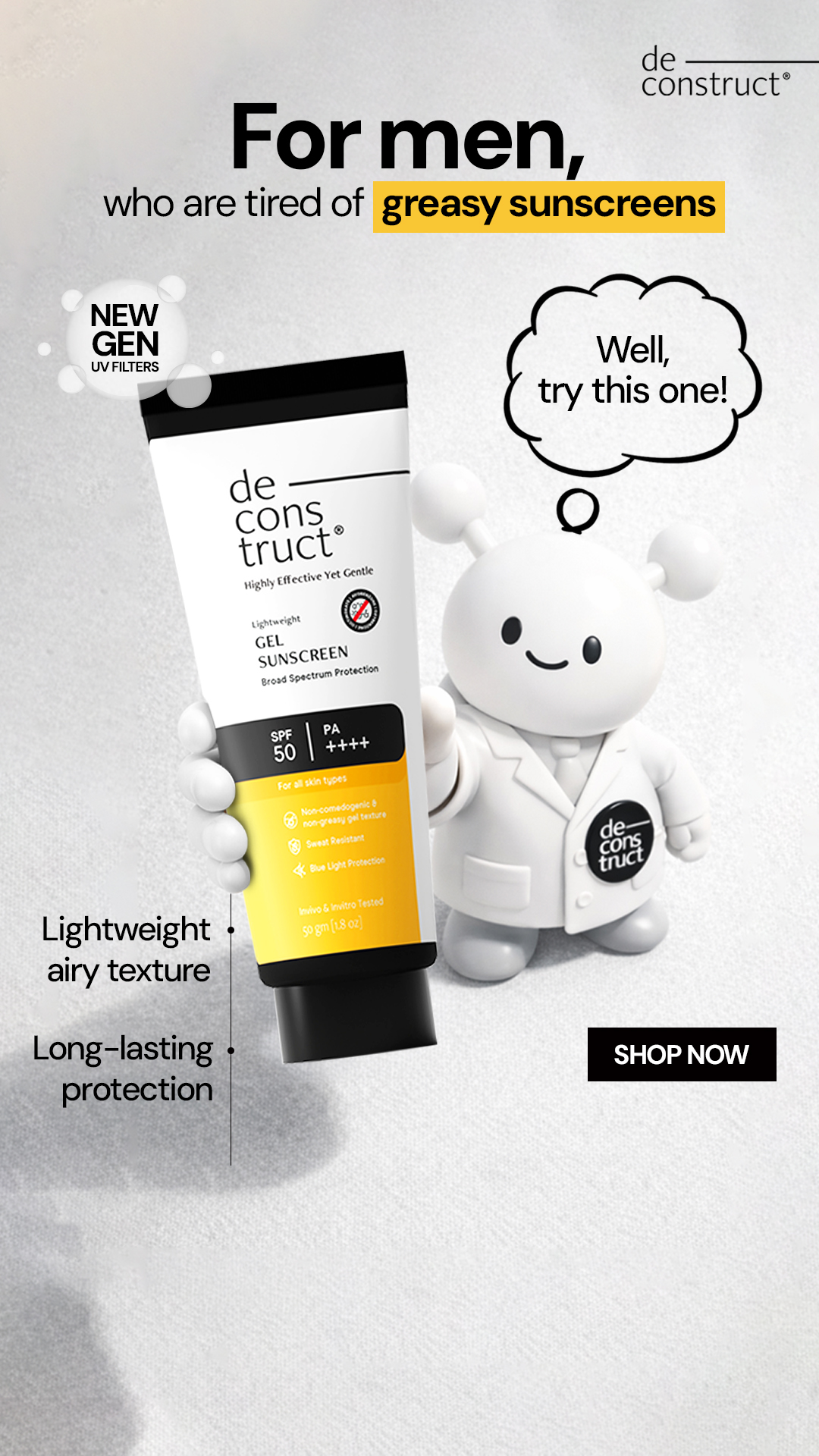 Deconstruct Skincare Facebook ad