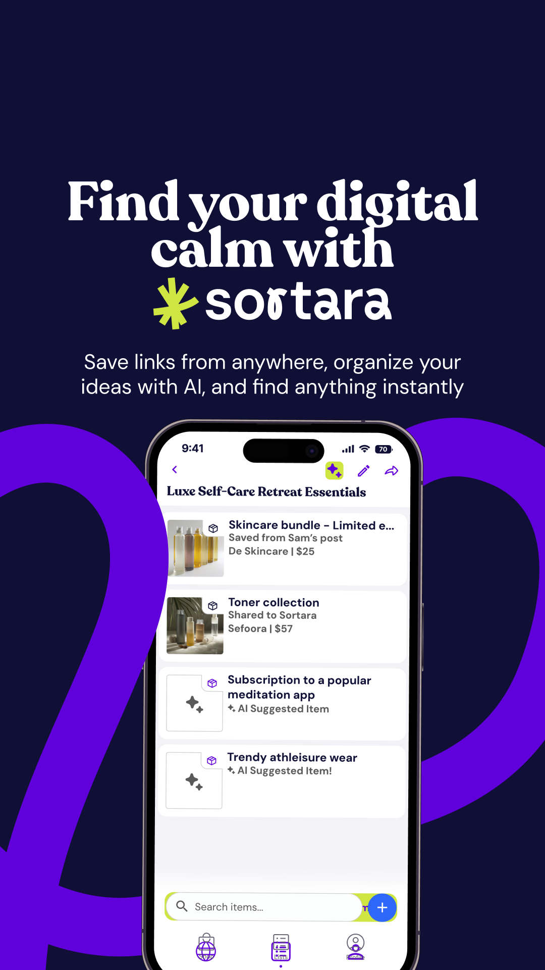Sortara Facebook ad from Nov 7, 2025