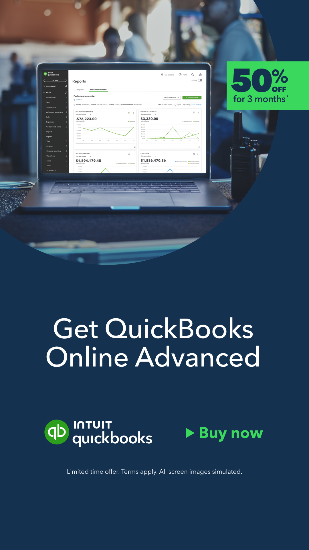 Intuit QuickBooks Facebook ad