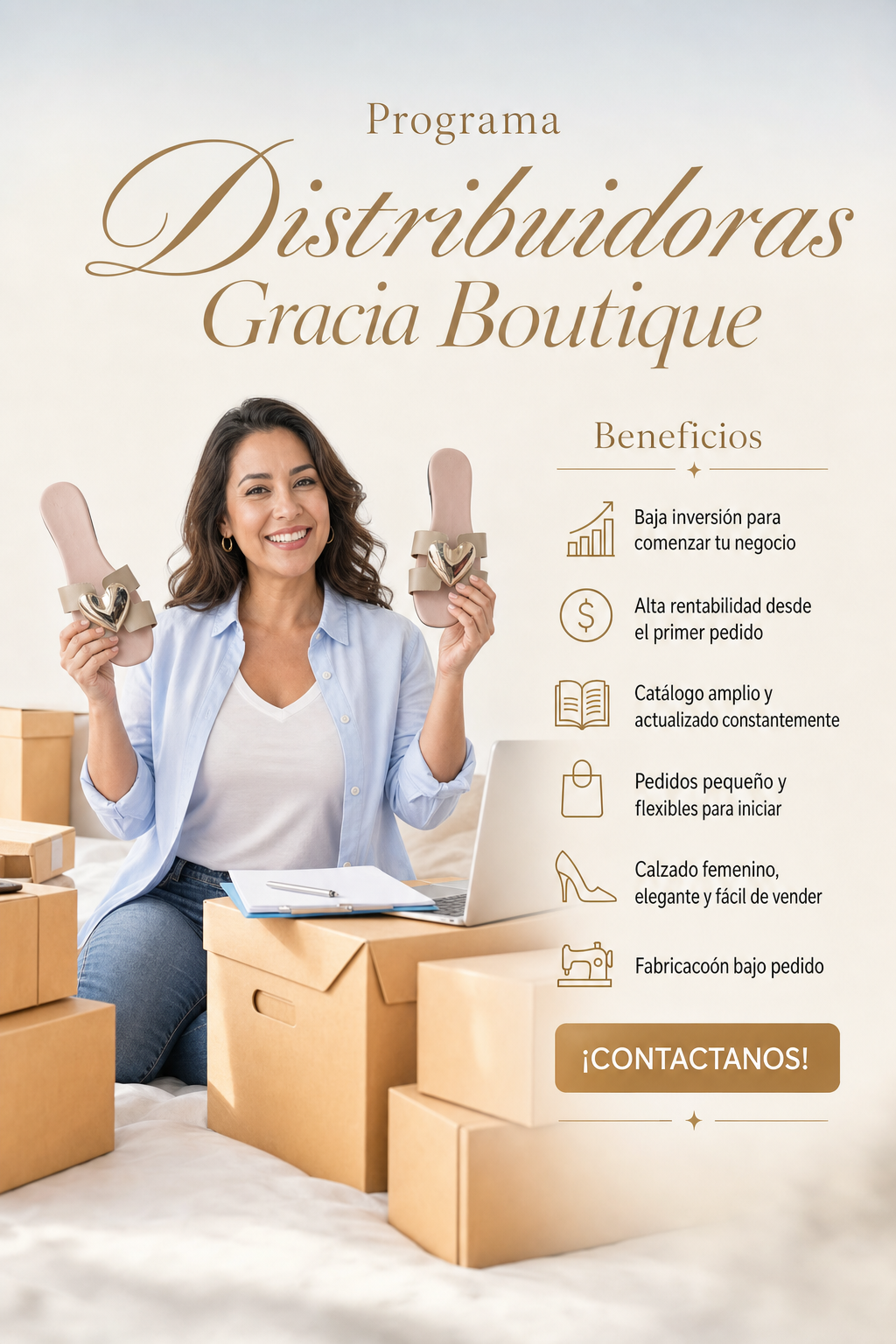 Gracia Boutique Calzado Facebook ad: Comienza tu emprendimiento de calzado